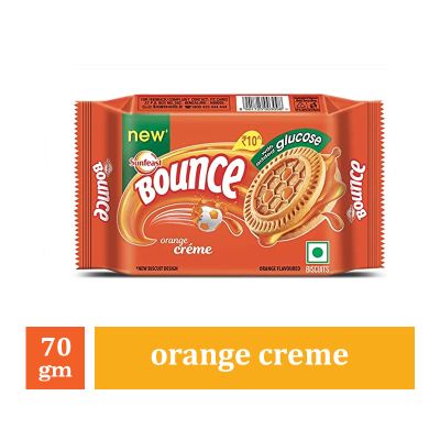 Sunfeast Bounce Orange Creme Biscuit - 70gm