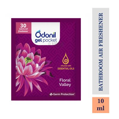 Odonil Gel Pocket Bathroom Air Freshener - Floral Valley