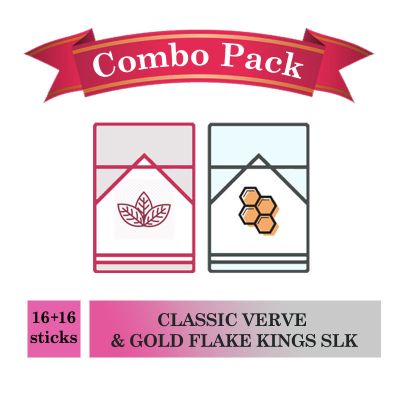 Classic Verve 16 Sticks & Gold Flake Kings SLK Combo 16 Sticks - Combo Pack