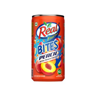 Dabur Real Fruit Power Bites Peach Can 180 ml