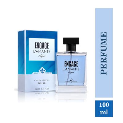 Engage L'amante Aqua Eau De Parfum for Men, Aqua, Long Lasting and Premium, Skin Friendly
