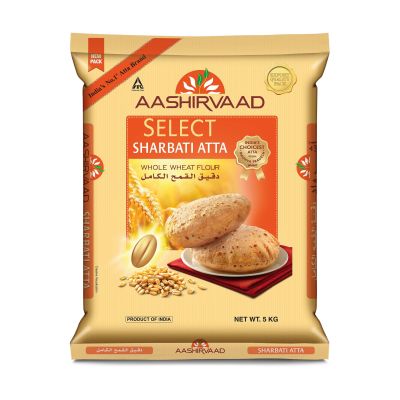 Aashirvaad Select Sharbati Whole Wheat Atta - 5kg