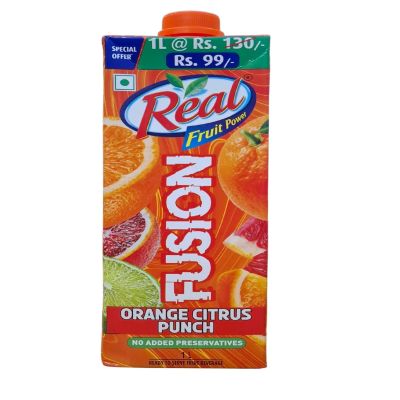 Dabur real fruit power fusion orange citrus punch 1 ltr